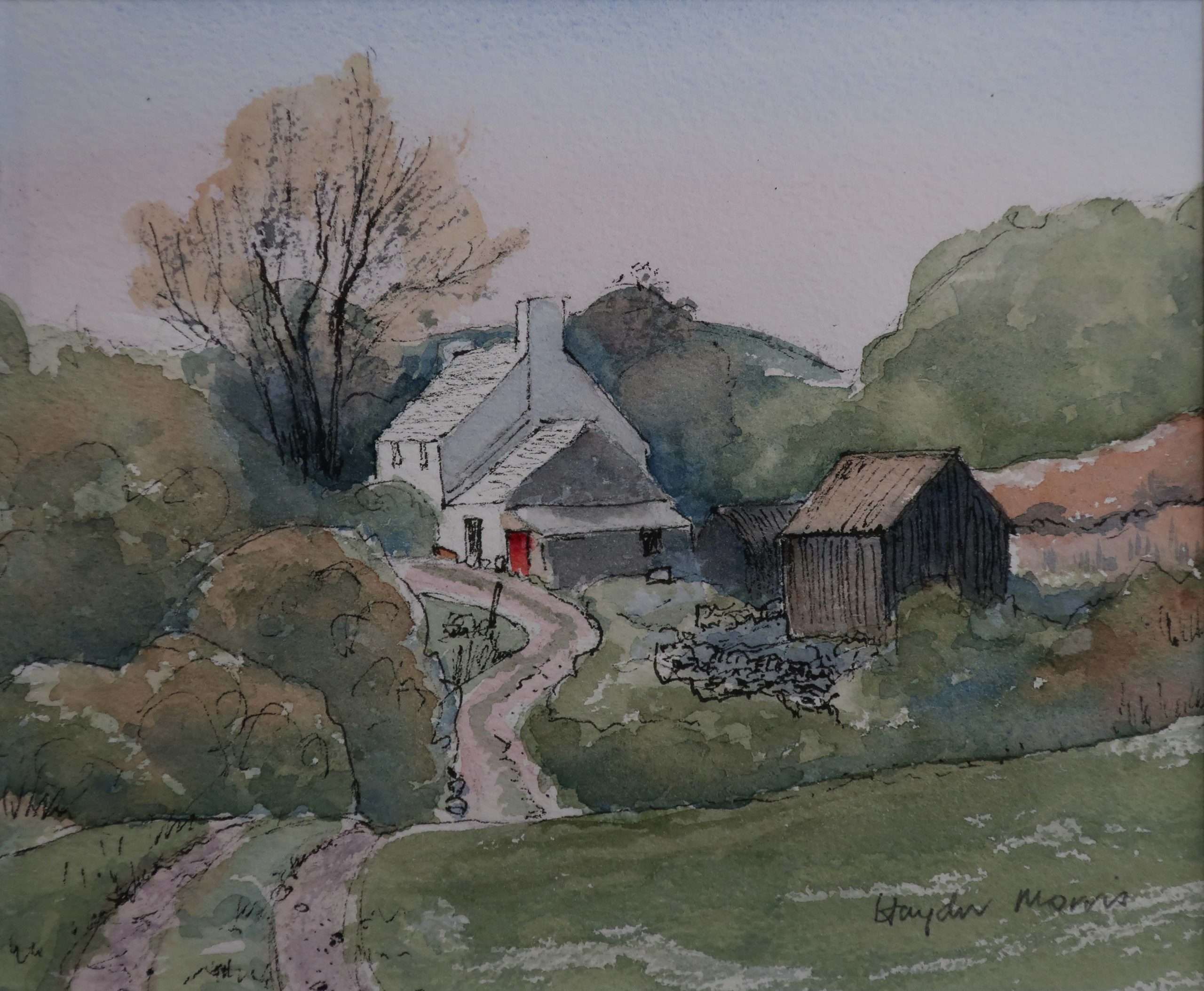 Near-Croesor-Snowdonia-watercolour-ink-16x19cm Sold